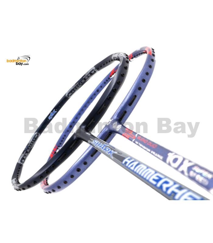 2 Pieces Deal: Apacs Blend Duo 10X (6U) + Abroz Shark Hammerhead (6U) Badminton Racket