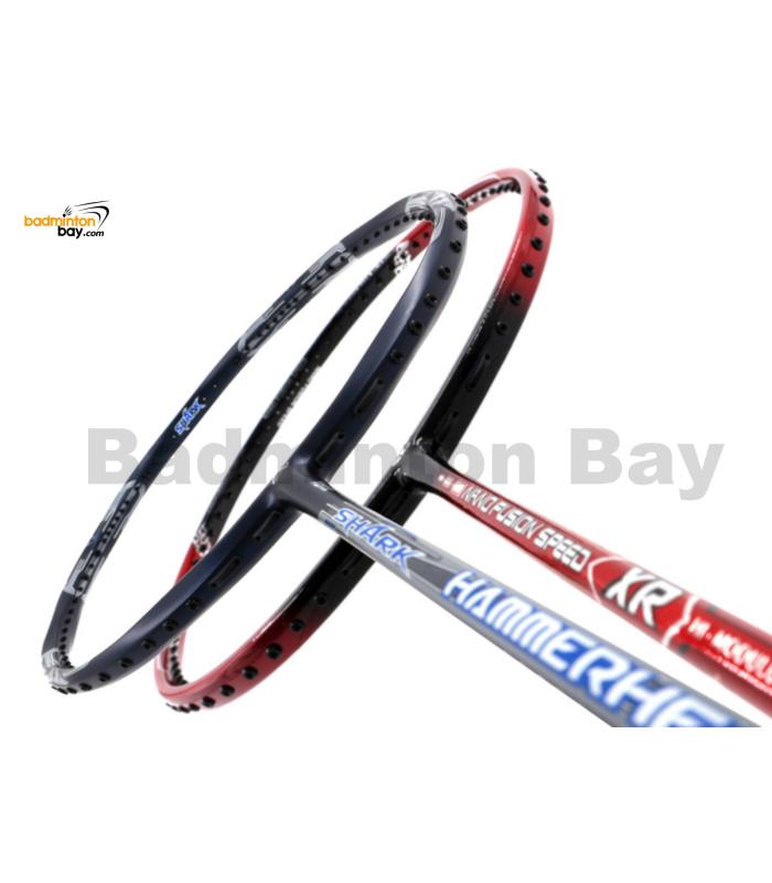 2 Pieces Deal: Apacs Nano Fusion Speed XR (6U) + Abroz Shark Hammerhead (6U) Badminton Racket