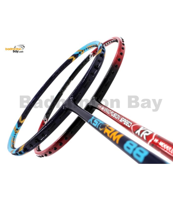 2 Pieces Deal: Apacs Nano Fusion Speed XR (6U) + Abroz XStorm 88 (6U) Badminton Racket