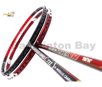 2 Pieces Deal: Apacs Nano Fusion Speed 722 Red + Apacs Edgesaber 10 Red Badminton Racket