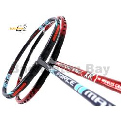 2 Pieces Deal: Apacs Force II Max Dark Grey + Apacs Nano Fusion Speed XR Black Red Badminton Racket