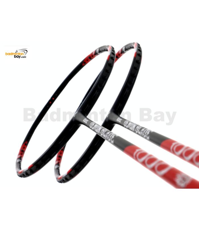 2 Pieces Deal: Abroz Demon Blade 1000 Black Red Badminton Racket (5U)