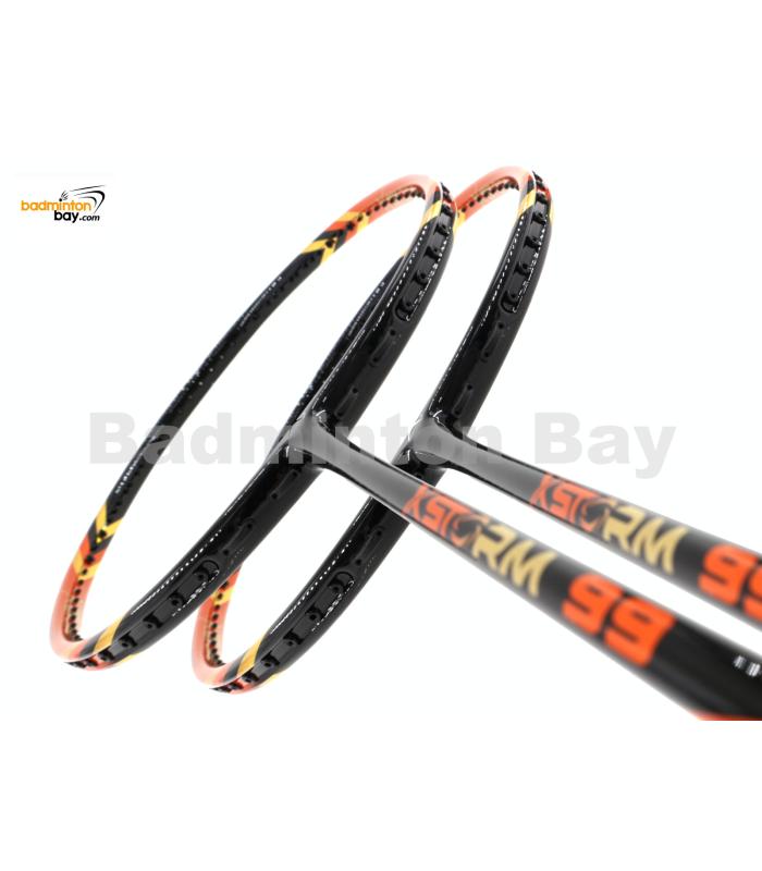 2 Pieces Deal: Abroz XStorm 99 Orange Badminton Racket (6U)