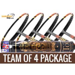 Team Package: 1 Tube RSL Supreme Shuttlecocks + 4 Rackets - Abroz XStorm 99 Badminton Racket (6U)