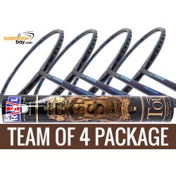 Team Package: 1 Tube RSL Supreme Shuttlecocks + 4 Rackets - Apacs Z Series Force II Badminton Racket (4U)