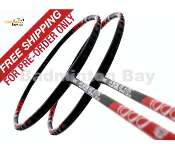 Pre-order with Free Shipping : 2 Pieces Deal: Abroz Demon Blade 1000 Black Red Badminton Racket (5U)