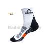 Abroz Badminton Sports Socks SC120 Dark Grey Orange (1 pair)