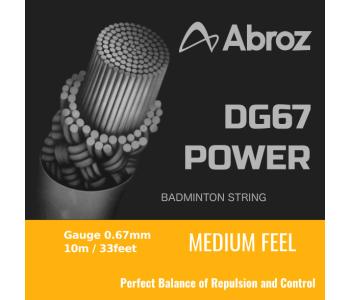 20 pieces Abroz DG67 Power 10-meter Badminton String (0.67mm)  (Pack of 20 strings)