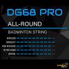 10 pieces Abroz DG68 Pro 10-meter Badminton String (0.68mm)  (Pack of 10 strings)