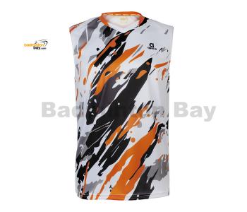 Apacs Dri-Fast SL1333 Sleeveless White Sports Quick Dry T-Shirt Jersey