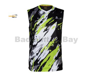 Apacs Dri-Fast SL1333 Sleeveless Black Sports Quick Dry T-Shirt Jersey