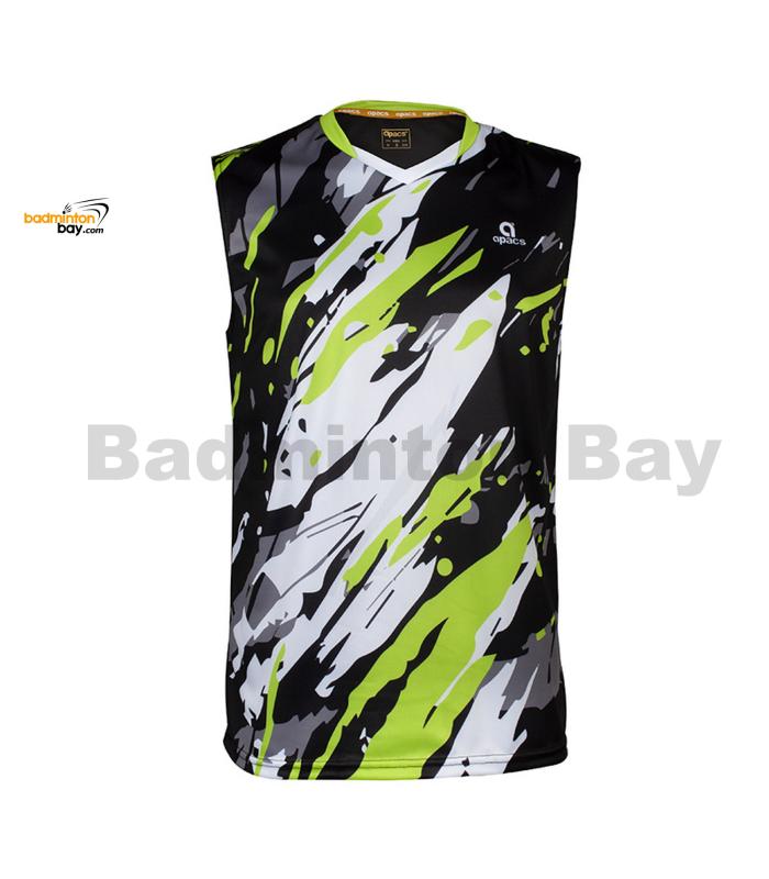 Apacs Dri-Fast SL1333 Sleeveless Black Sports Quick Dry T-Shirt Jersey