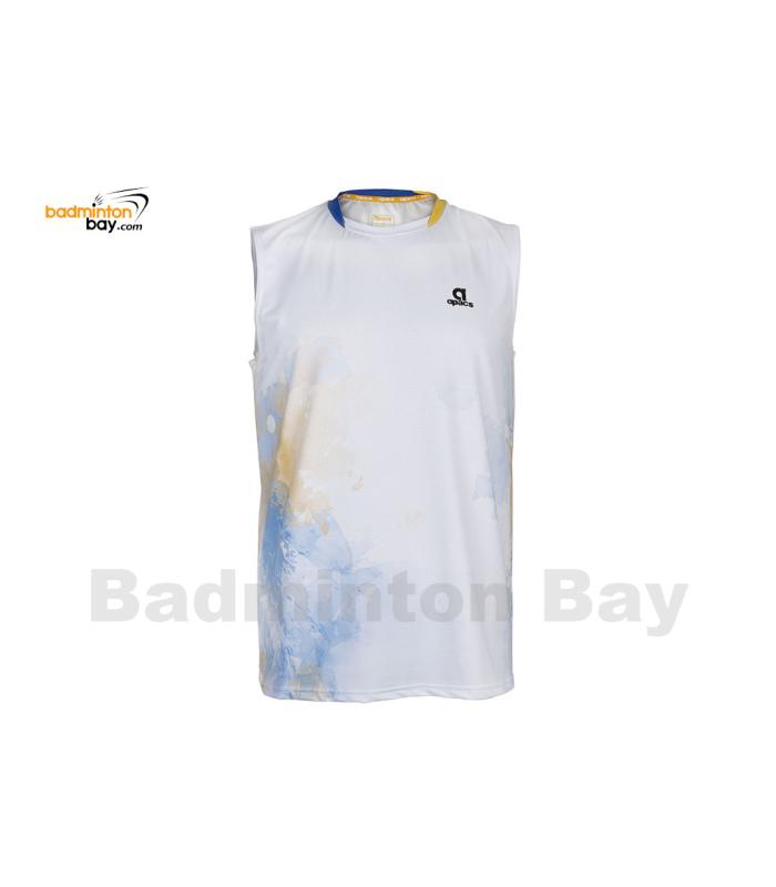 Apacs Dri-Fast SL22223 Sleeveless White Sports Quick Dry T-Shirt Jersey