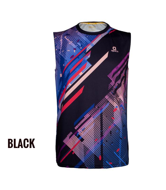 Apacs Dri-Fast SL22227 Sleeveless Black Sports Quick Dry T-Shirt Jersey