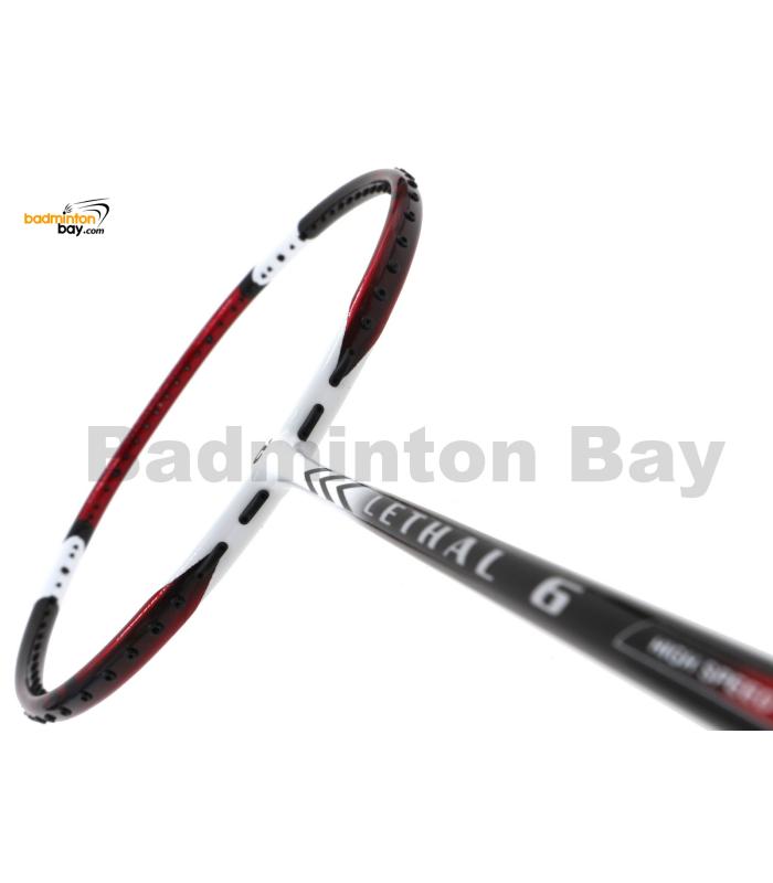 Apacs Lethal 6 White Black Red Badminton Racket (5U)