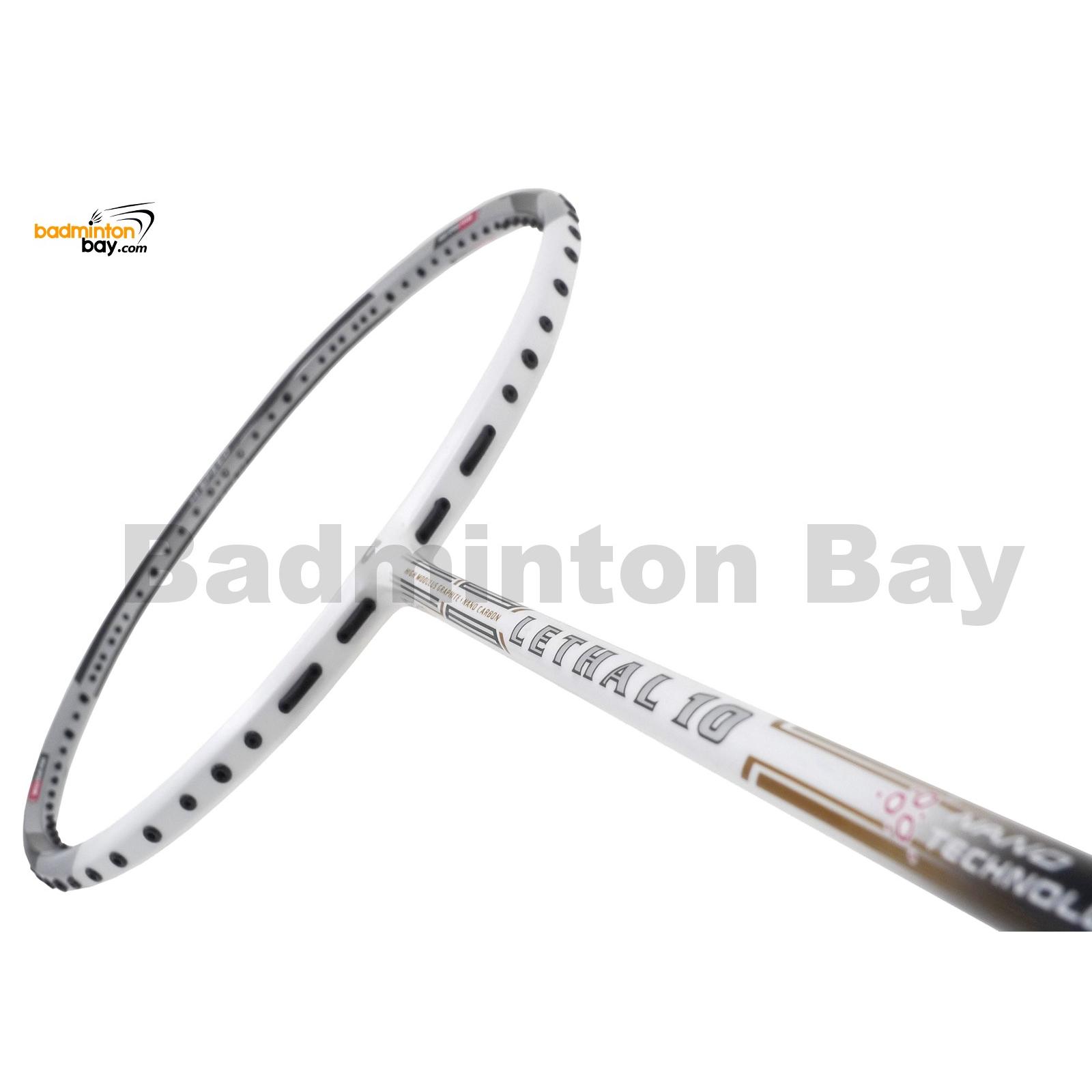 apacs edgesaber 10 white badminton racket