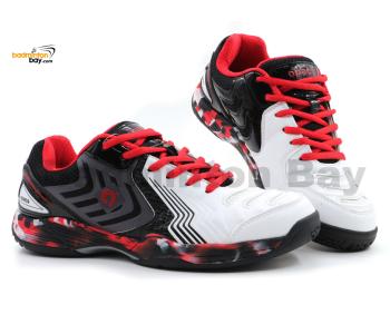 Apacs Aggressive 515 shoe Black White Red Shoe White With Improved Cushioning and Outsole