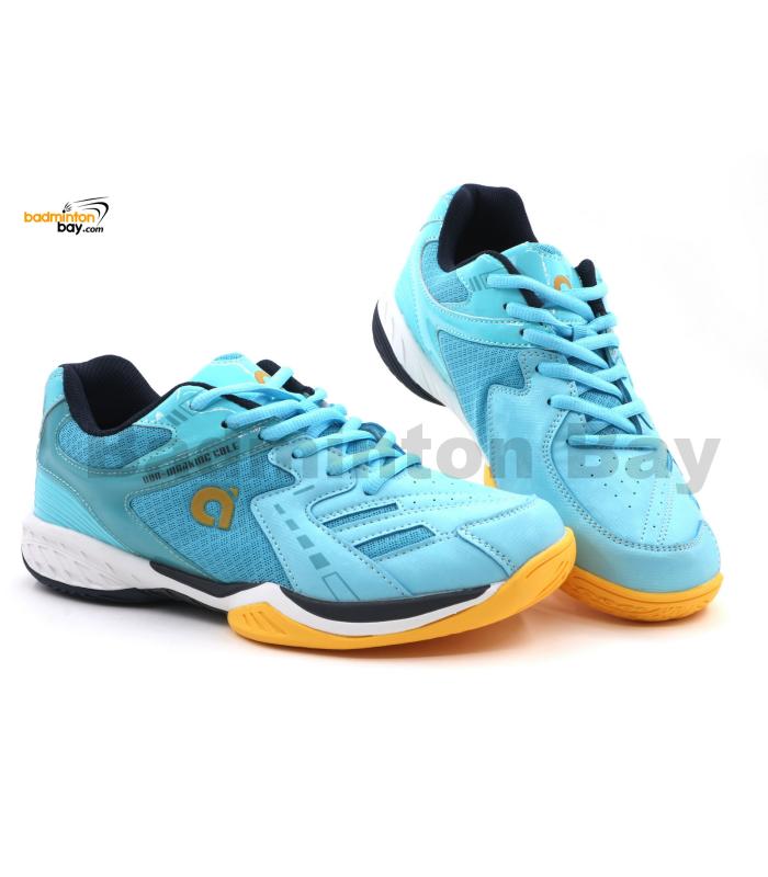 Apacs Aggressive 517 Armoury Blue Ladies Indoor Badminton Court Shoes for Women With Improved Cushioning and Outsole