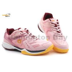 Apacs Aggressive 517 Glaze Pink Women Ladies Girls Indoor Badminton Court Shoes for Women With Improved Cushioning and Outsole