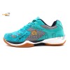 Apacs Aggressive 517 Shoes Turquoise Grey Indoor Badminton Court Shoes With Improved Cushioning and Outsole