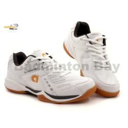 Apacs Aggressive 517 Shoes White Grey Indoor Badminton Court Shoes With Improved Cushioning and Outsole