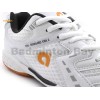 Apacs Aggressive 517 Shoes White Grey Indoor Badminton Court Shoes With Improved Cushioning and Outsole