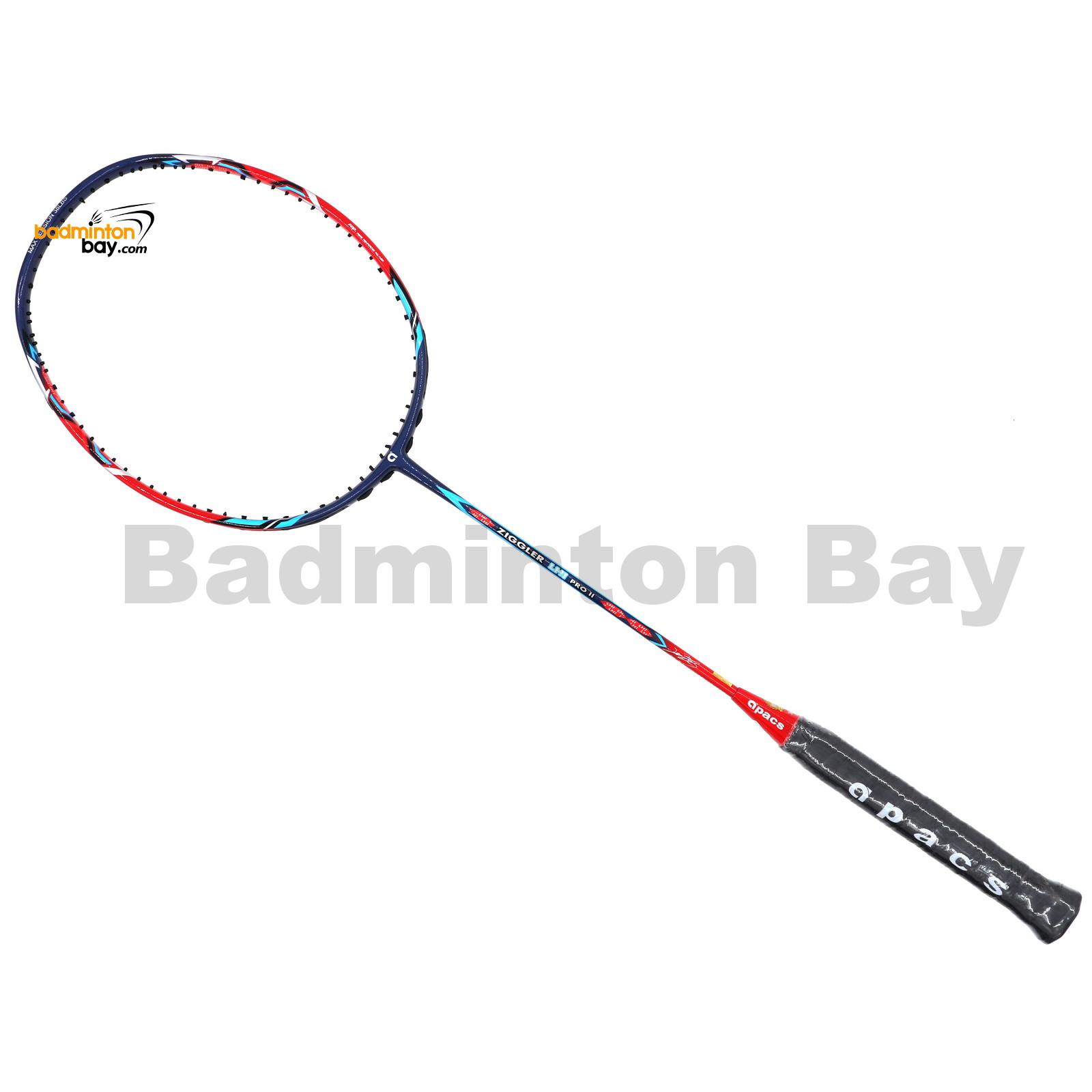 Apacs Ziggler LHI Pro II Red Glossy Badminton Racket (3U)