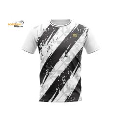 Maxx Dri-Fast MXFT111 Black White Fashion Tee Sports Quick Dry T-Shirt Jersey