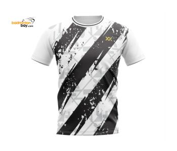 Maxx Dri-Fast MXFT111 Black White Fashion Tee Sports Quick Dry T-Shirt Jersey