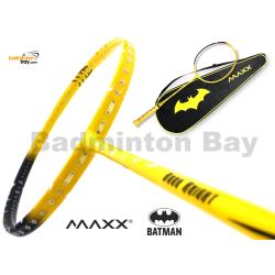Maxx Dark Knight Yellow Batman 85th Anniversary Limited Edition Compact Frame Badminton Racket 4U-G6