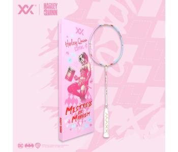 Maxx Mistress Of Mayhem (4U) Harley Quinn Pearl White Pink Blue Joker Limited Series Badminton Racket 4U-G6 With Boutique Box