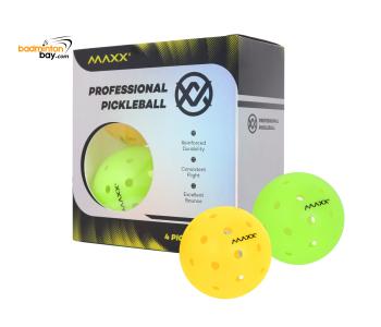 Maxx Professional Pickleball Box of 4 pieces Indoor and Outdoor Balls