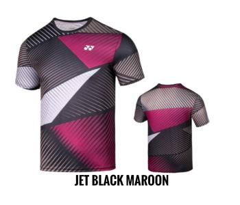 Yonex - Runaway1 TRM2893 Jet Black Maroon Round Neck T-Shirt Quick Dry Sports Jersey Dry Fast