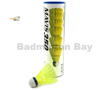 Yonex Mavis 350 Plastic Nylon Badminton Blue Cap Medium Speed Shuttlecocks (6 pieces)